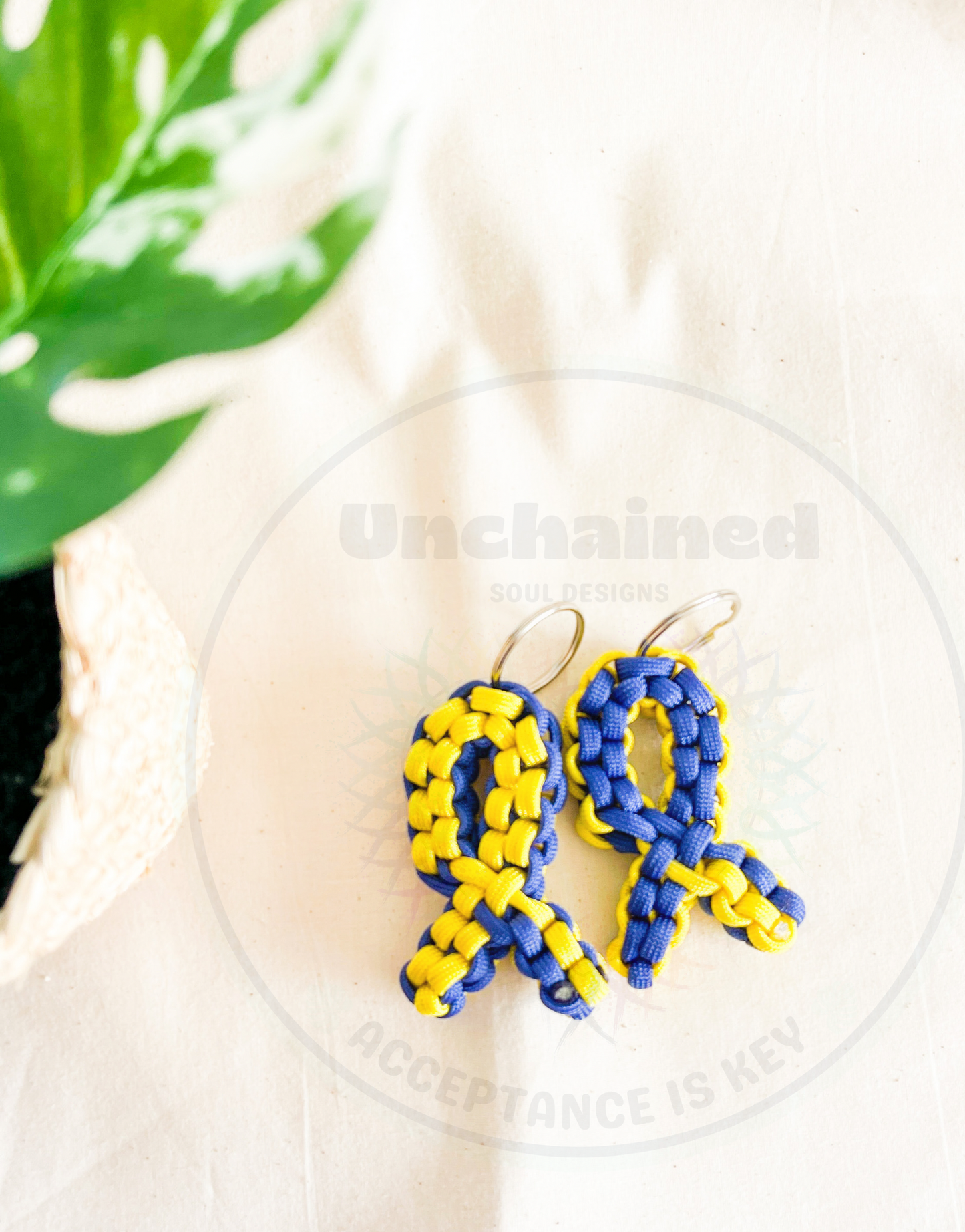 Down Syndrome Awareness Ribbon Keychain