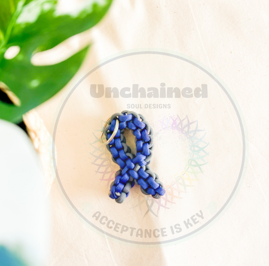 Diabetes Awareness Ribbon Keychain