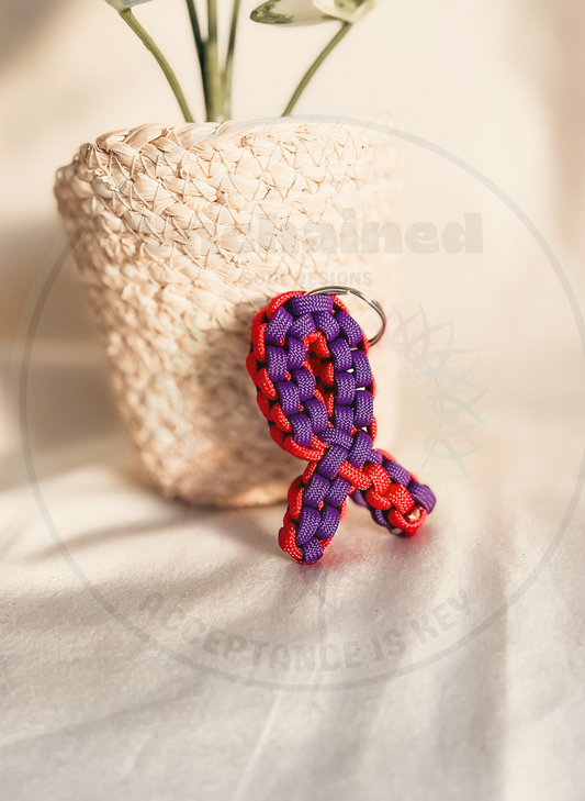 Raynaud’s Disease Awareness Ribbon Keychain