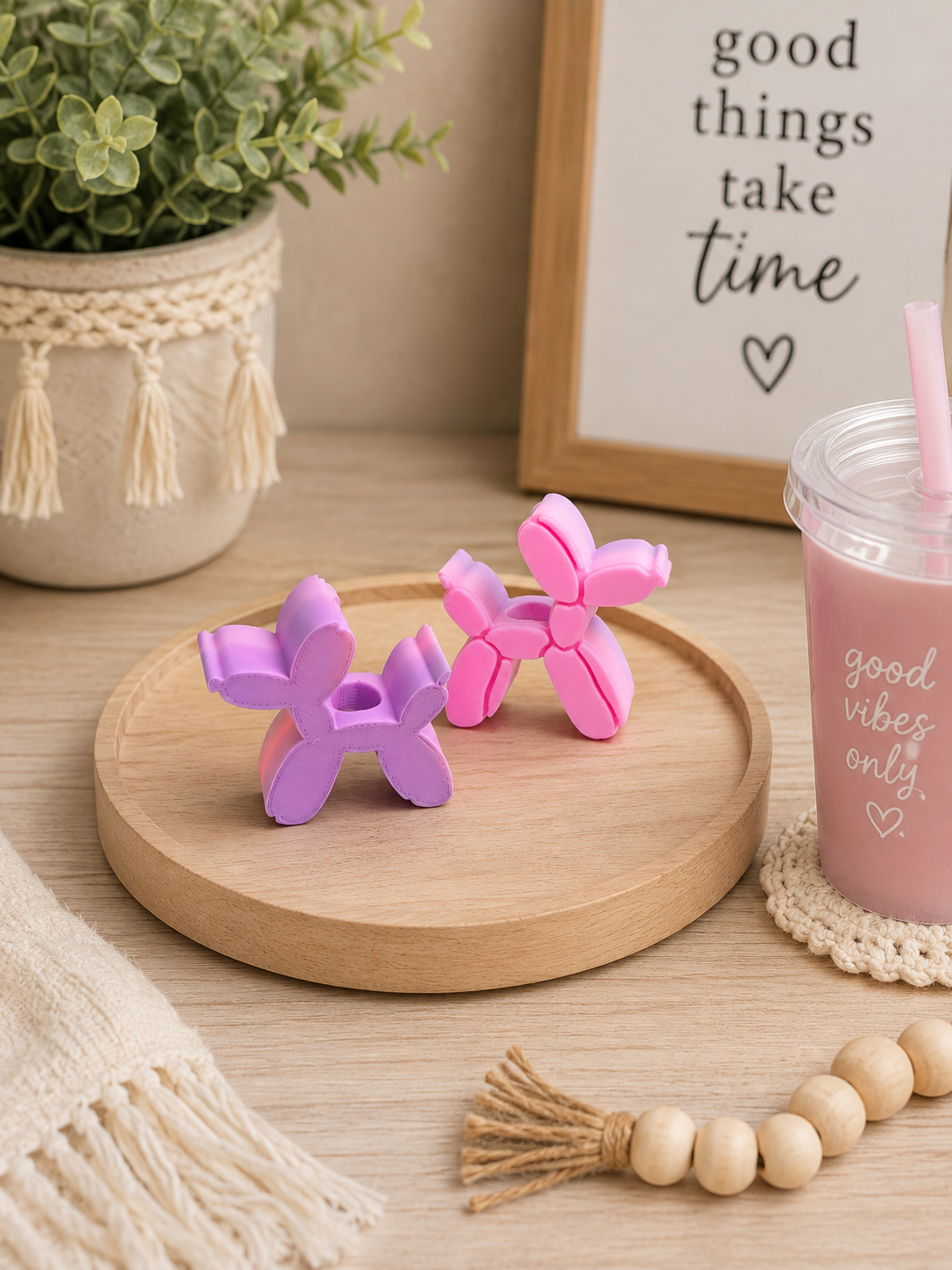 Balloon Dog | 3D Printed Straw Topper