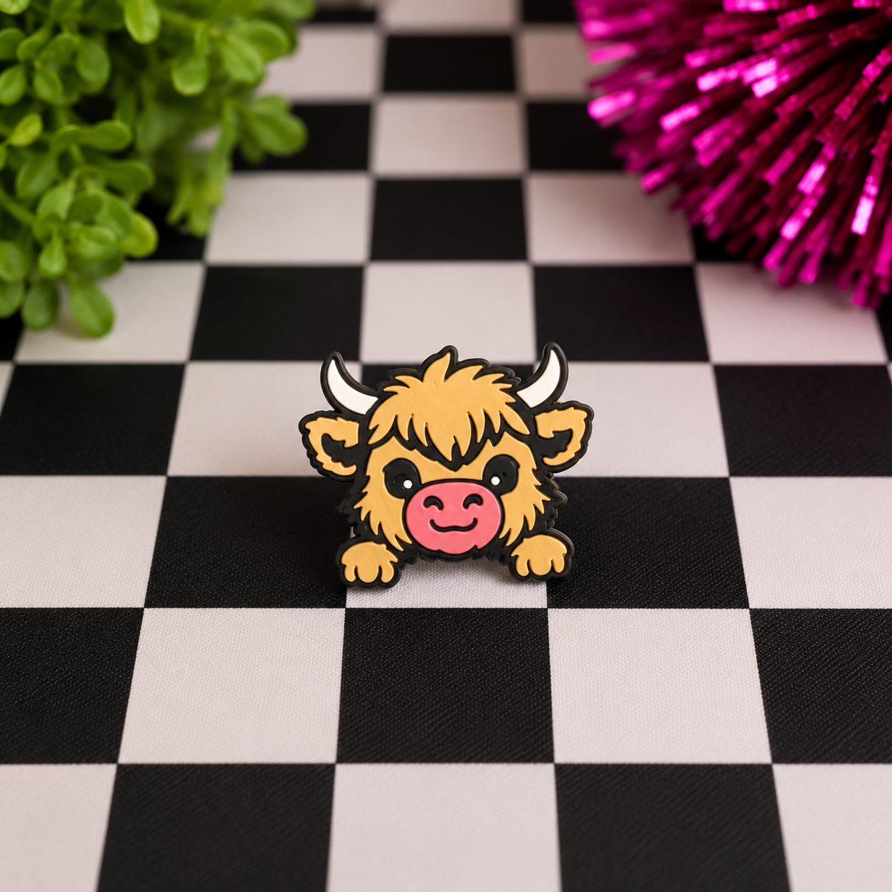 Highland Cow face | 3D Printed Straw Topper