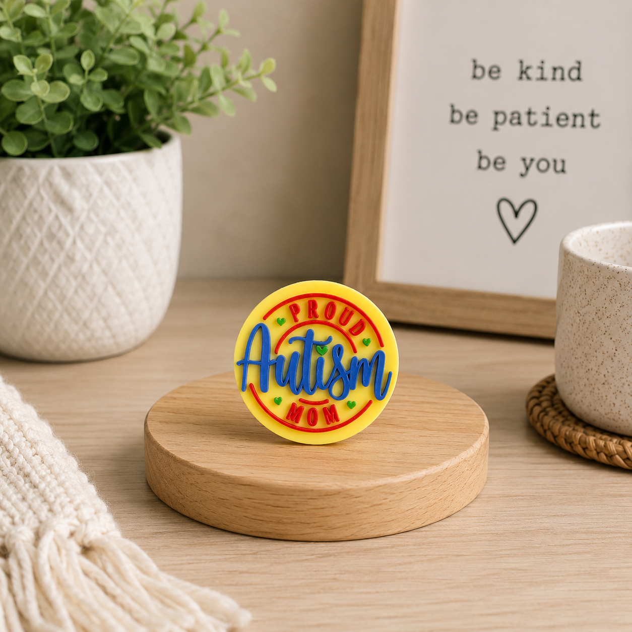 Proud Autism Mom | 3D Printed Straw Topper