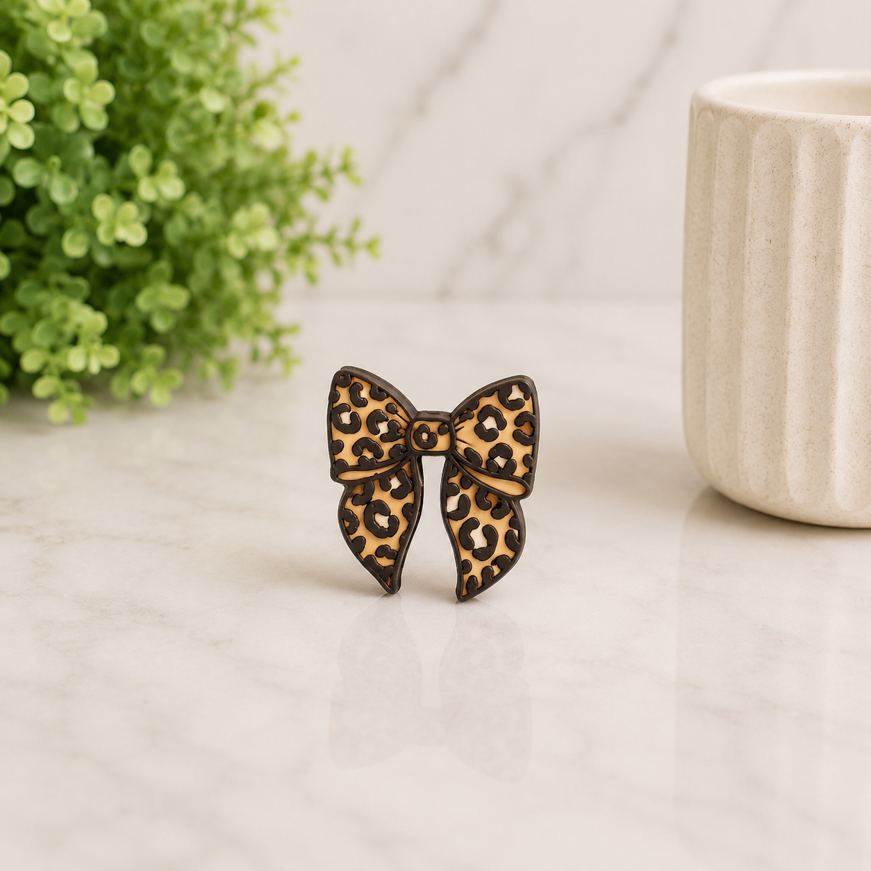 Leopard Bow | 3D Printed Straw Topper