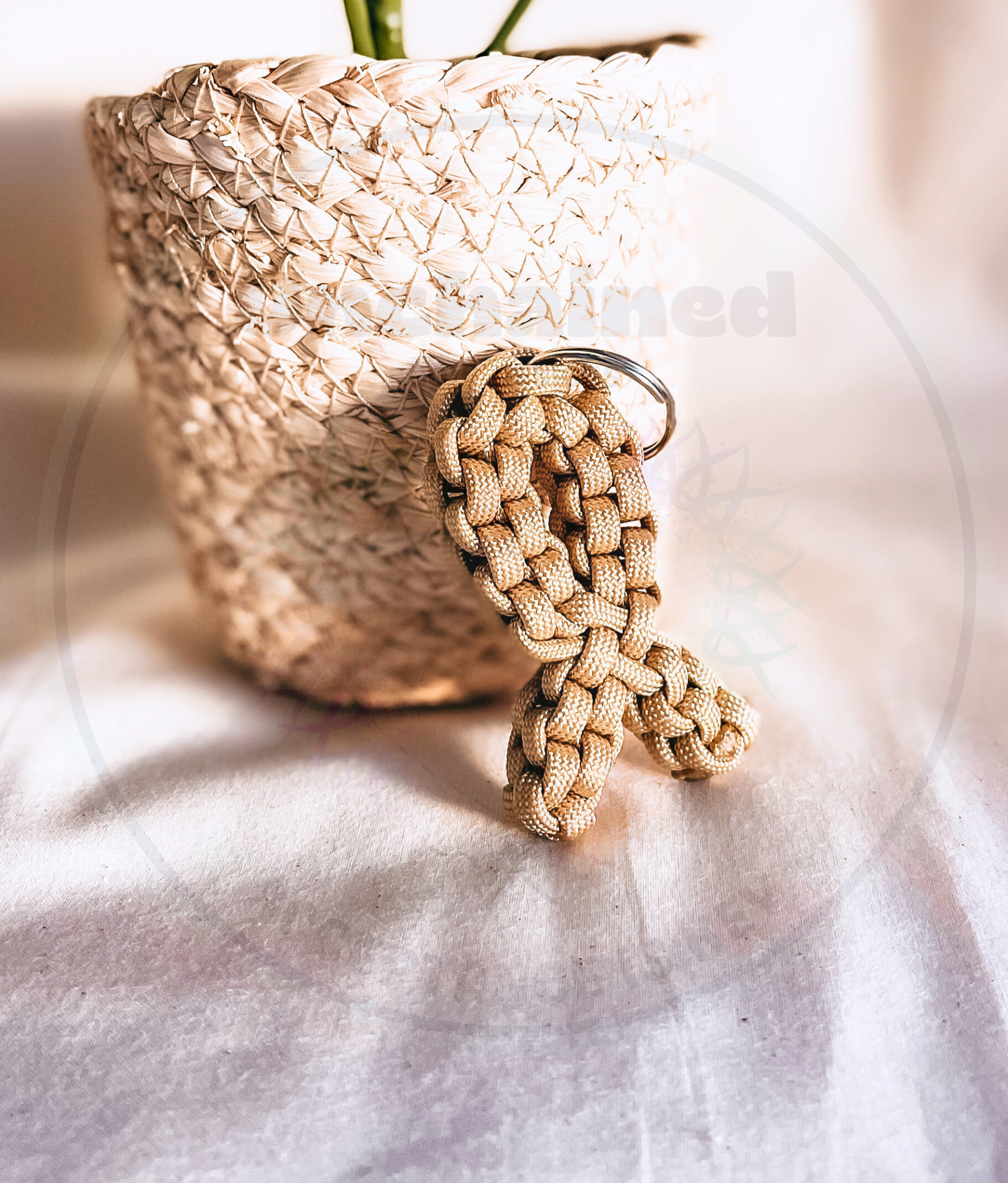 Gold Awareness Ribbon Keychain