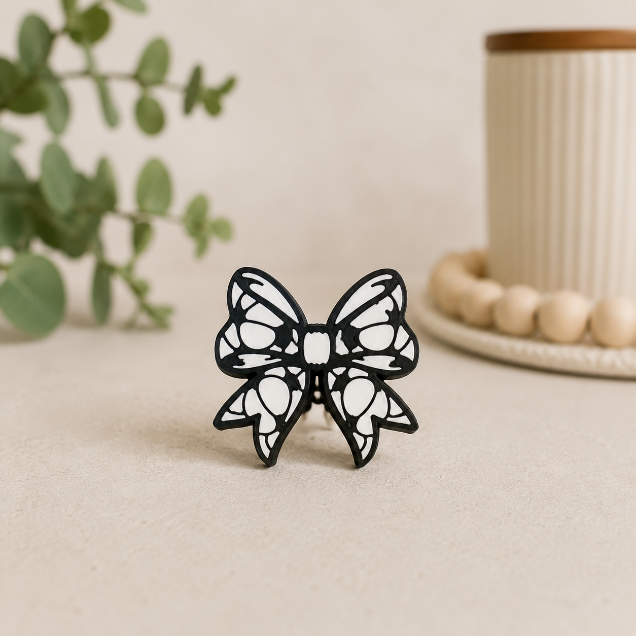 Soccer Ball Bow | 3D Printed Straw Topper