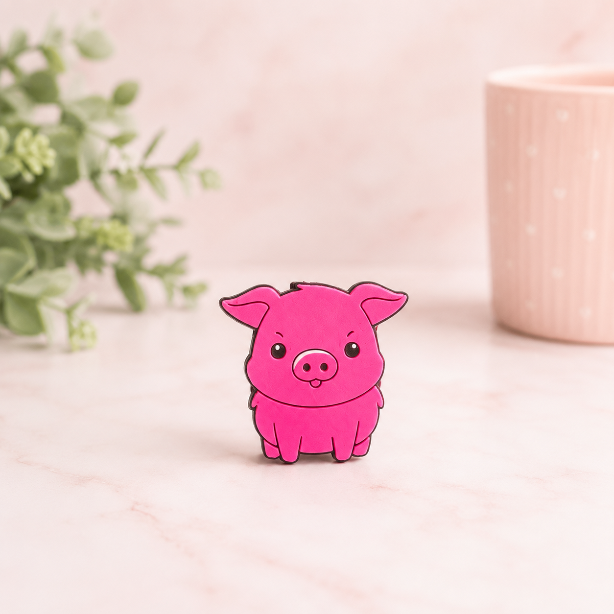 Pink Pig | 3D Printed Straw Topper