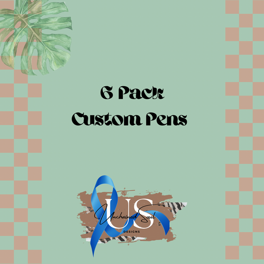 6 Pack Custom Pens