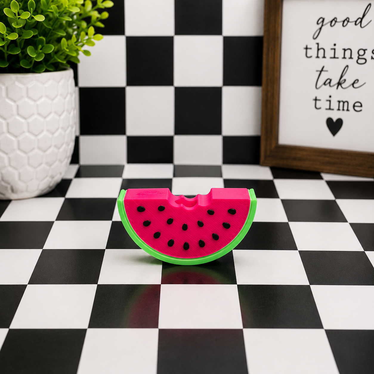 π Watermelon Slice | 3D Printed Straw Topper