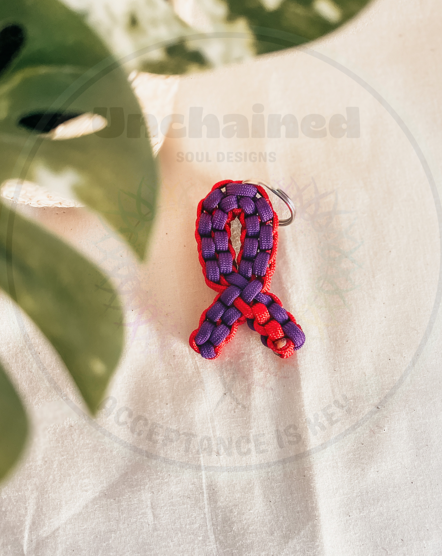 Raynaud’s Disease Awareness Ribbon Keychain