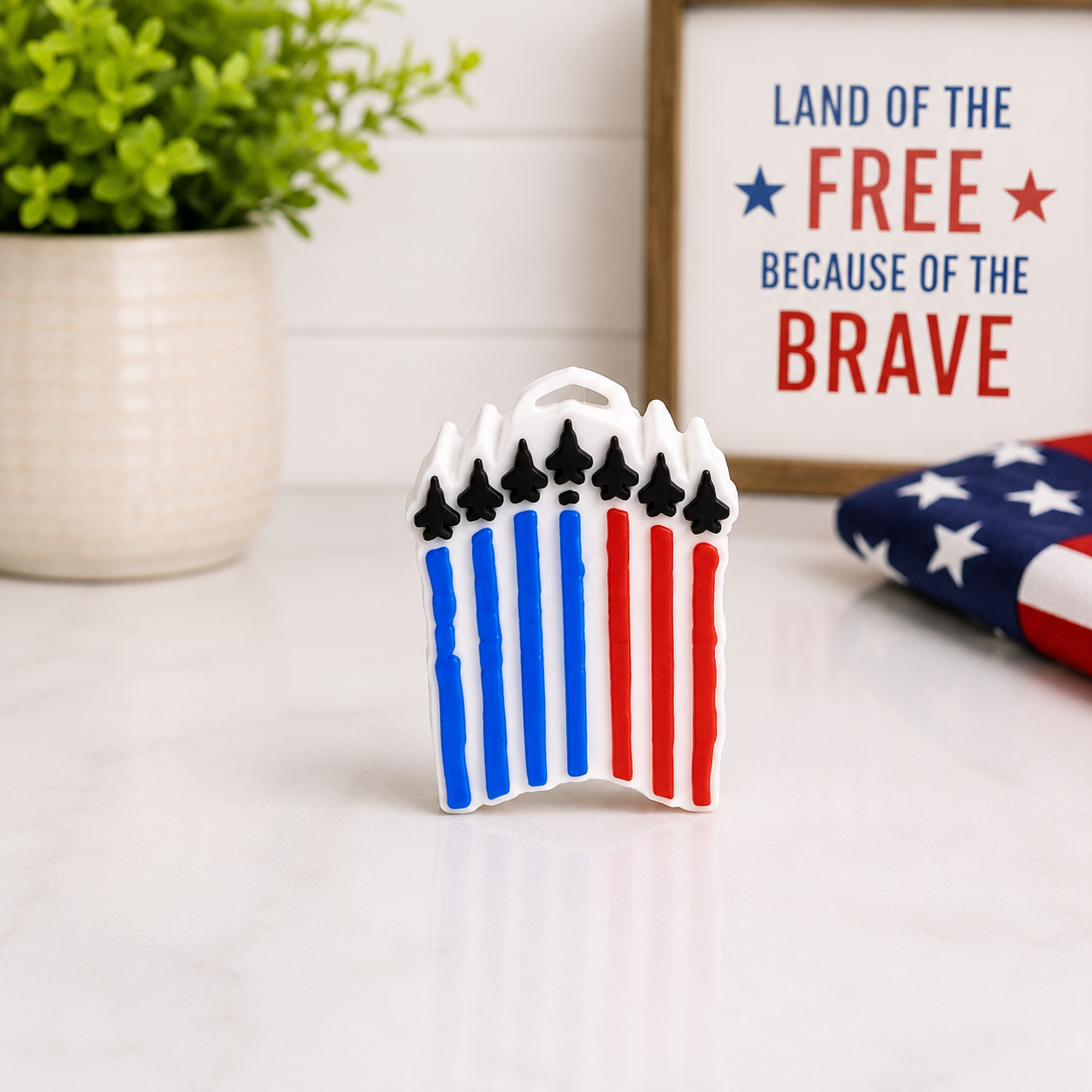 Patriotic Jet Flyover | 3D Printed Straw Topper