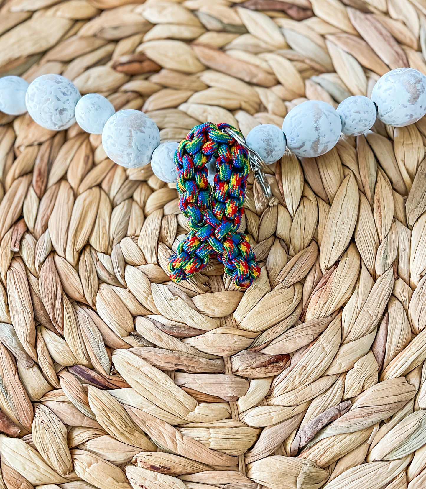 Autism Paracord Awareness Ribbon Keychain