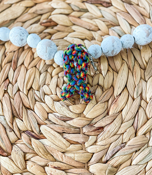 Autism Paracord Awareness Ribbon Keychain