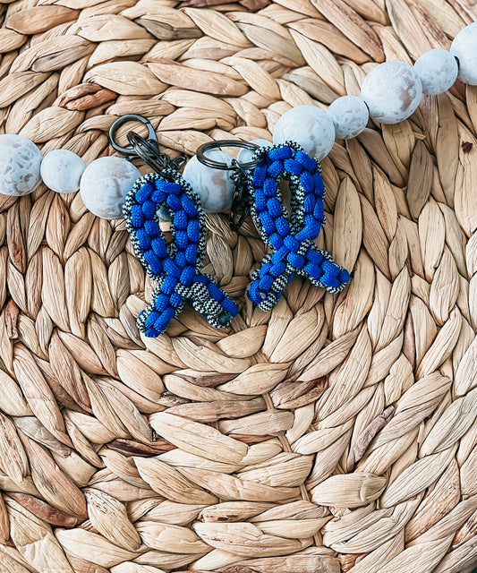 CVS Paracord Awareness Ribbon Keychain