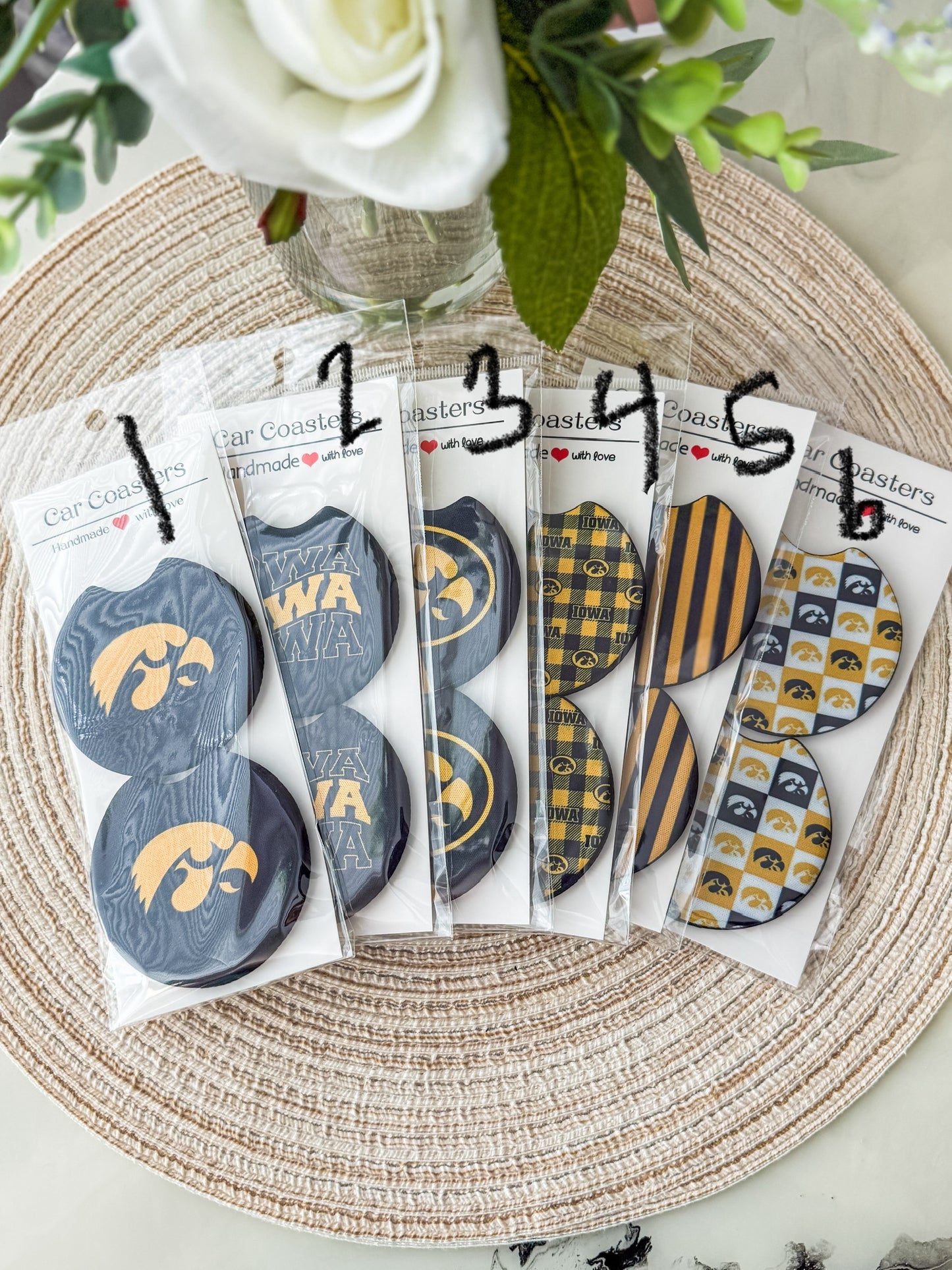 Iowa Hawkeyes Car Coaster