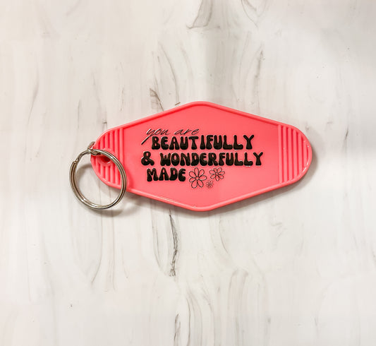 You are Beautifully and Wonderfully Made| Motel Keychain