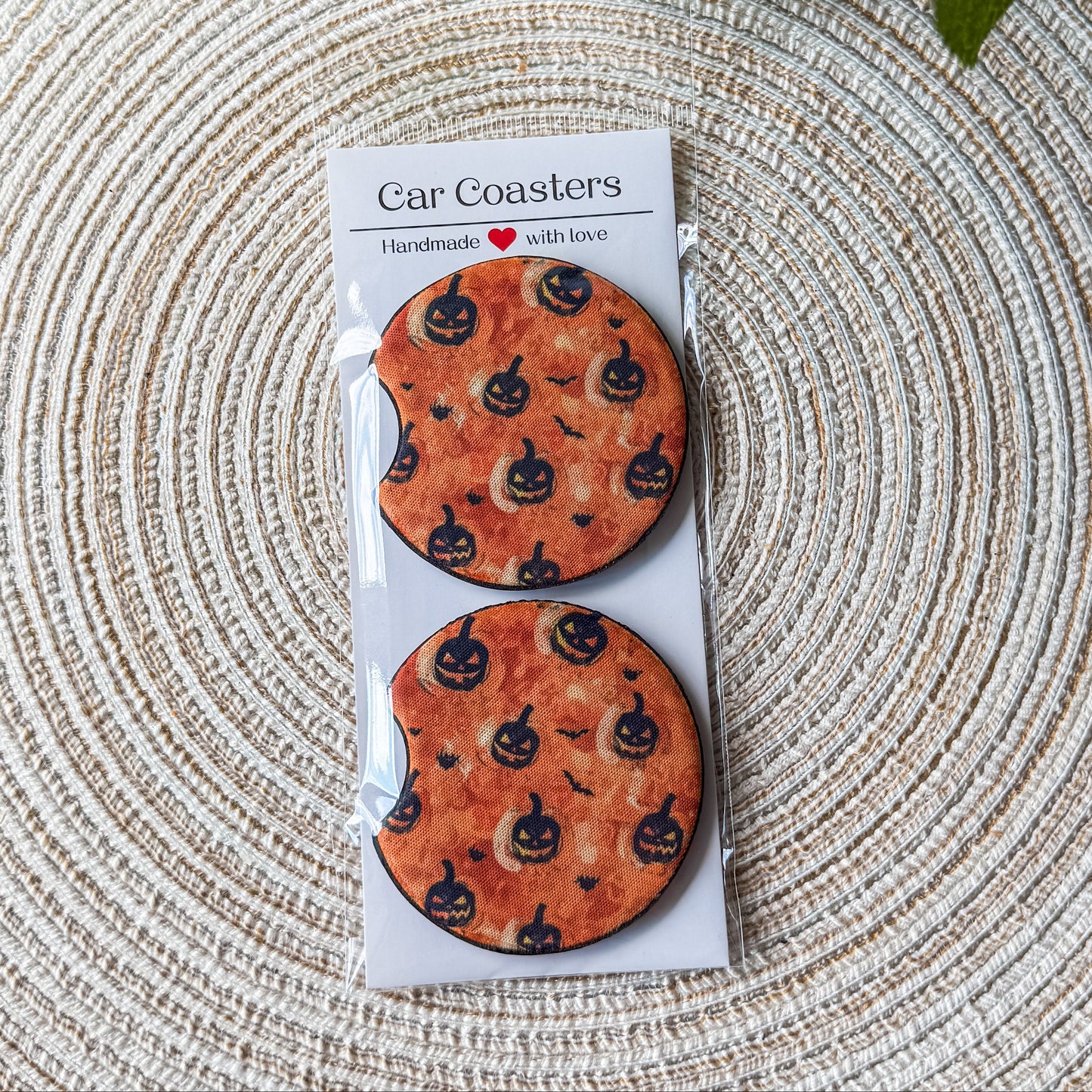 Pumpkin | Car Coaster Set