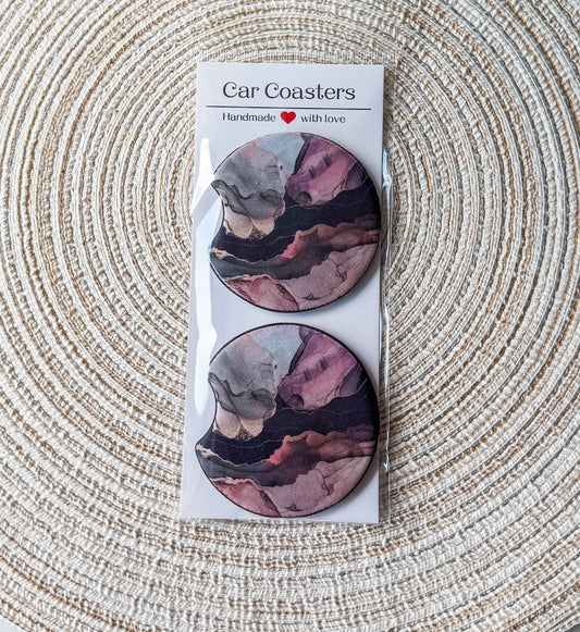 Dark Marble Car Coaster