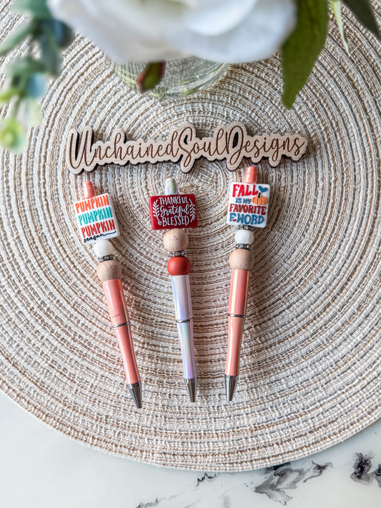 Fall Beaded Pens
