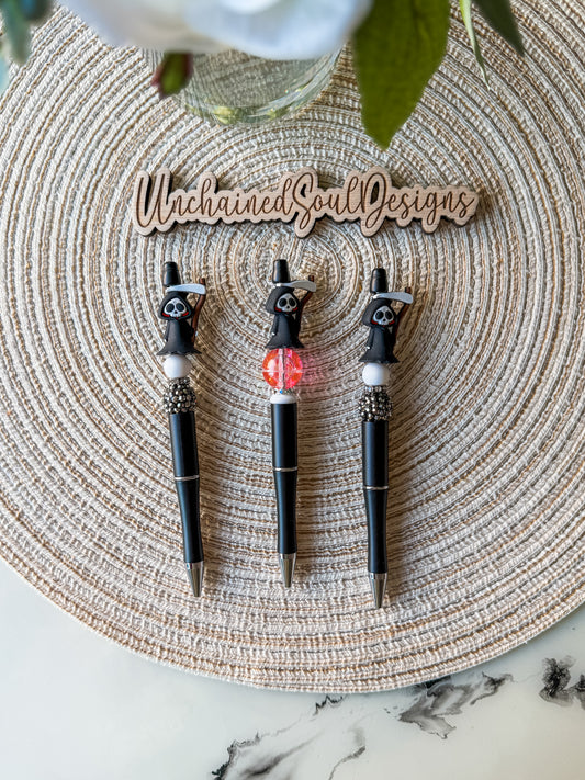 Grim Reeper Beaded Pen