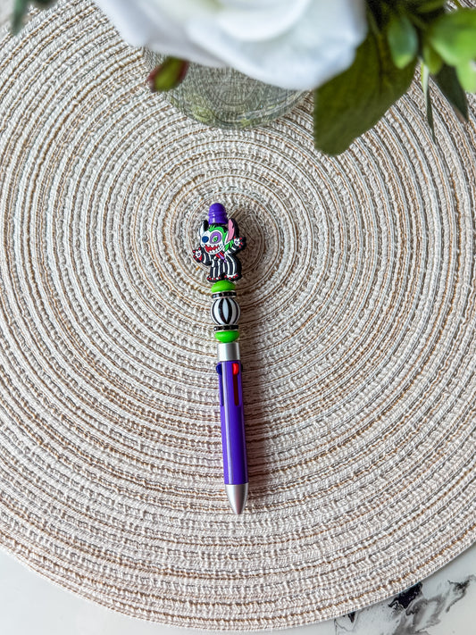 Blue Alien Beatlejuice| Beaded Pen