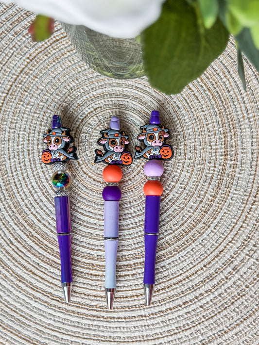 Halloween Cow Trick or Treat| Beaded Pen