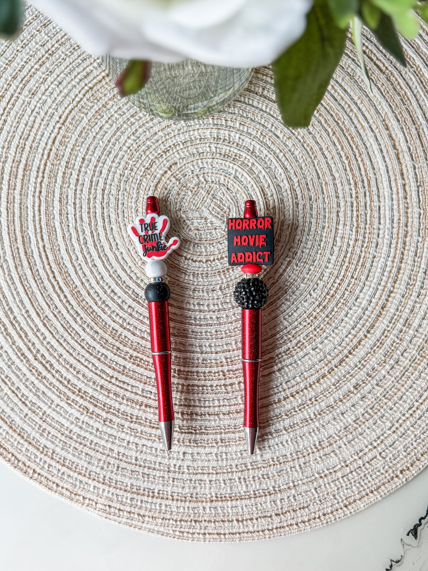 Horror Movie Addict & True Crime Junkie| Beaded Pen