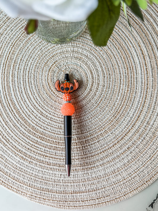 Blue Alien Pumpkin| Beaded Pens