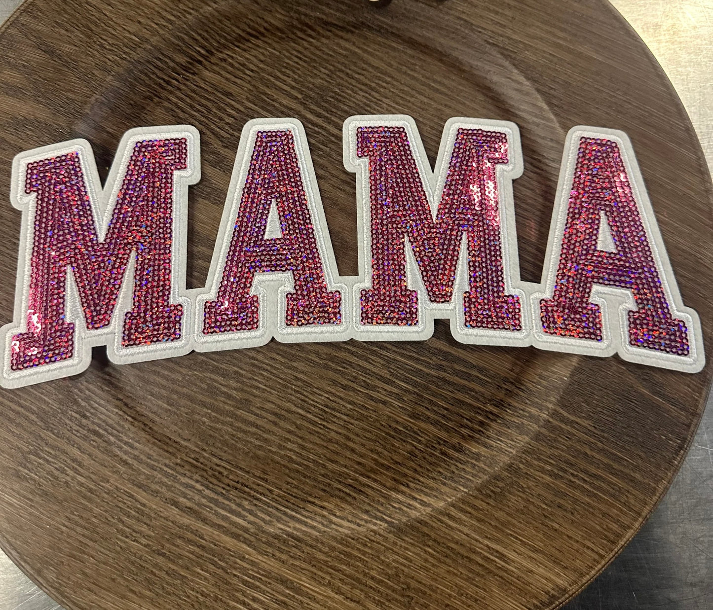Sequin Mama patch Crewneck