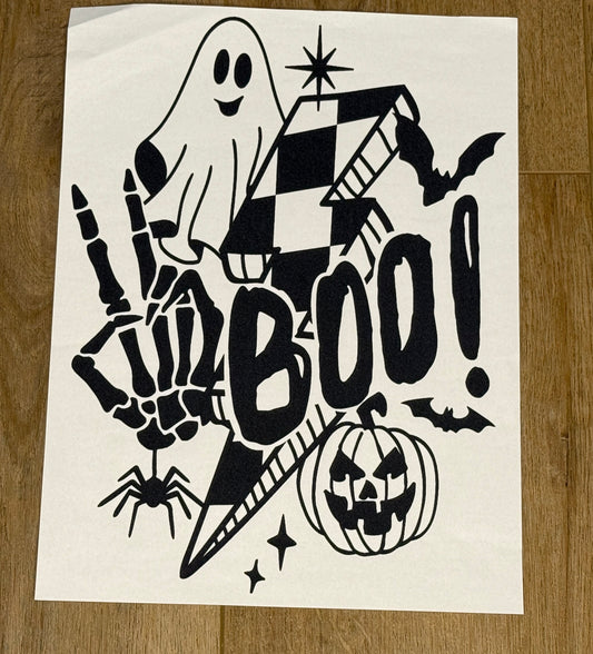 Boo-Lightning Bolt| Adult Tee