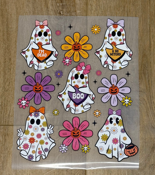 Daisy Floral Ghosts| Adult Tee