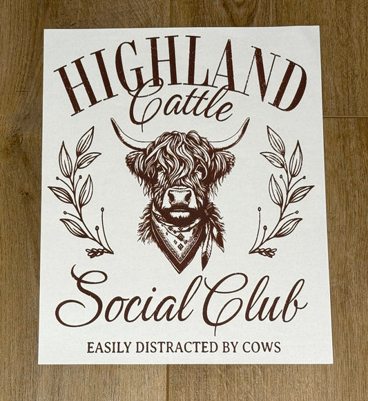 Highland Cattle Social Club| Adult Tee