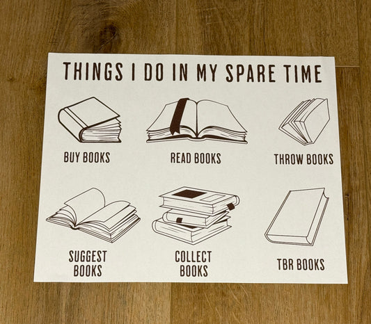 Screen Print Transfer with books for book lovers