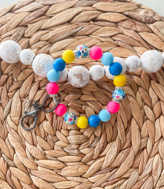 Floral-Bright- Wristlet