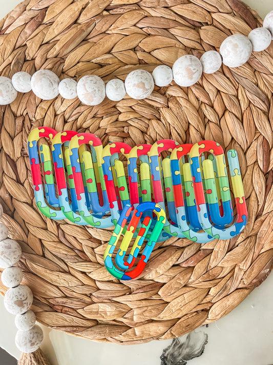 Autism Awareness Jumbo Paperclip