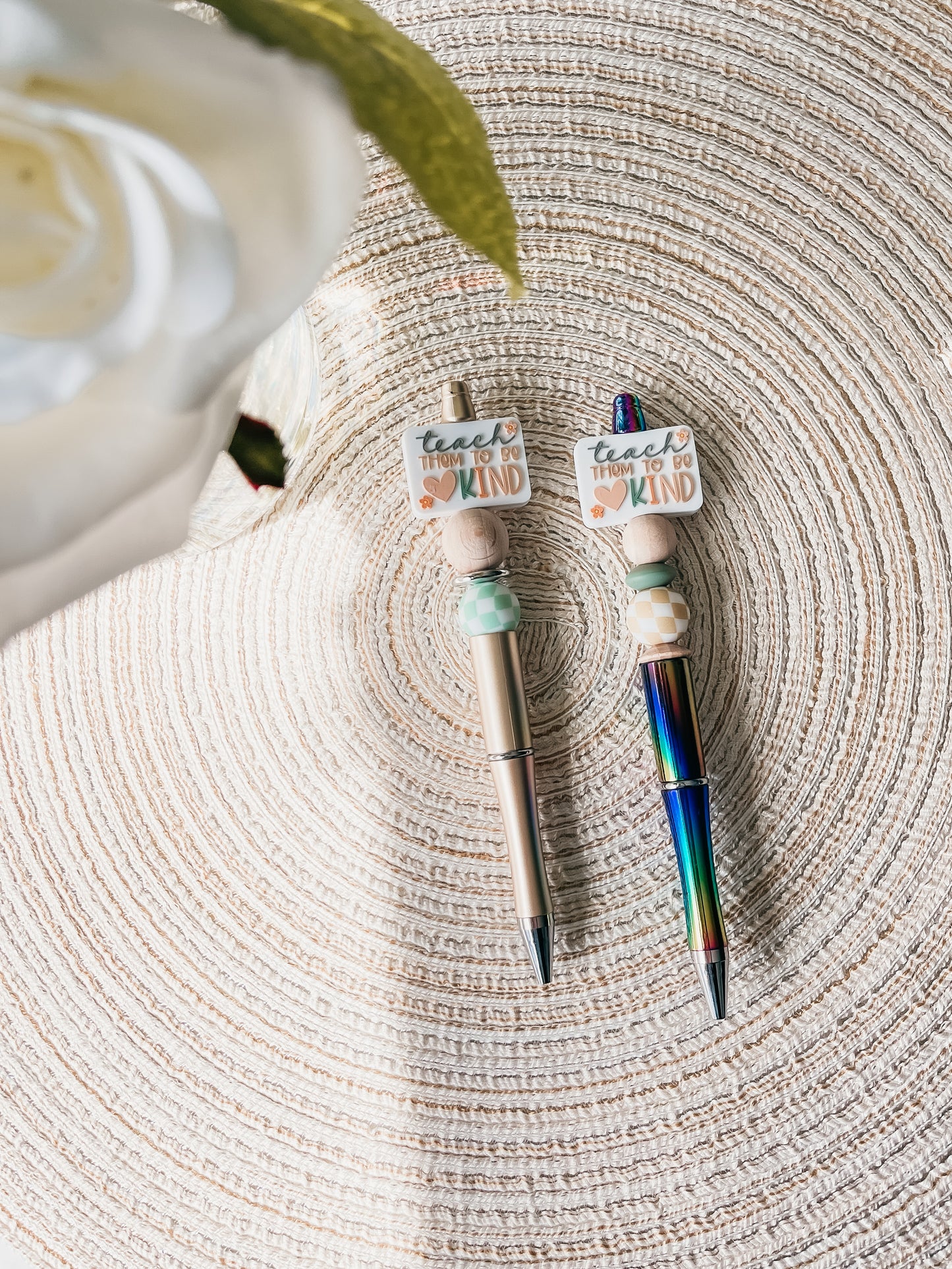 Teach Them To Be Kind (white)| Lanyard + Pen