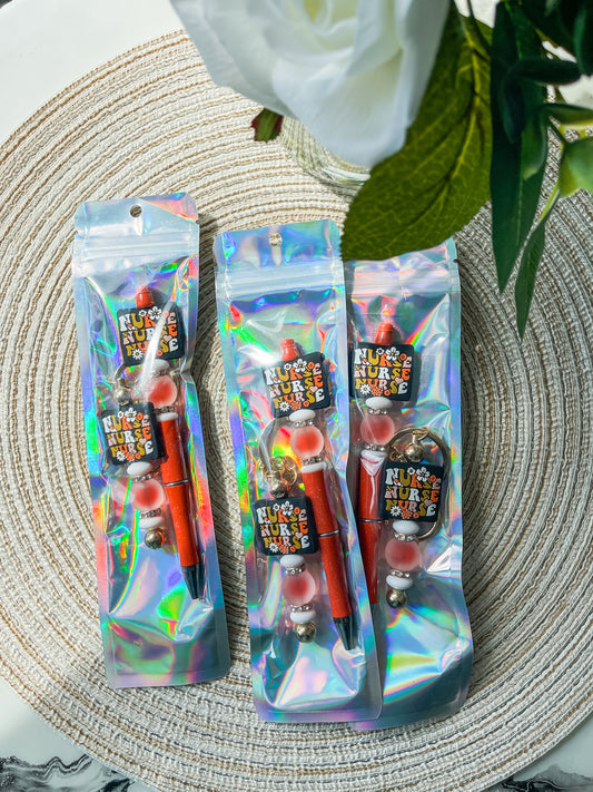 Nurse Nurse Nurse| Pen + Bar Keychain