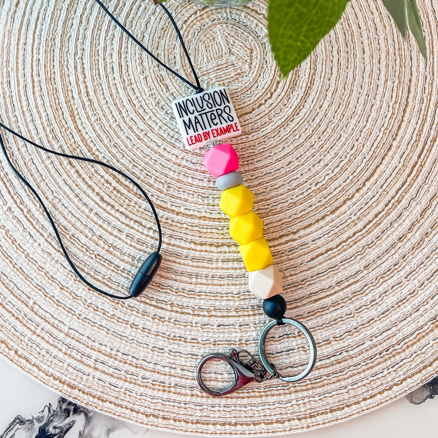 Inclusion Matters_Pencil| Handmade Beaded Lanyard