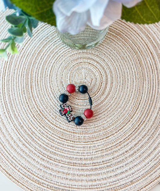 Cross- Floral|Cup or Luggage Charm