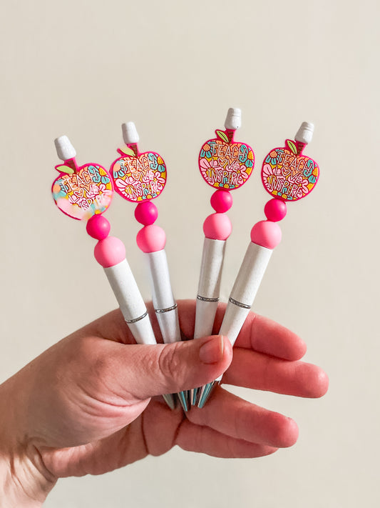 Teach Love Inspire (Pink) Floral| Pen