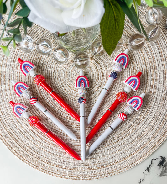 Red White and Blue Rainbow| Pen