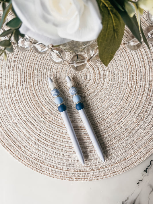 Blue China Coquette Pen-Skinny Straight