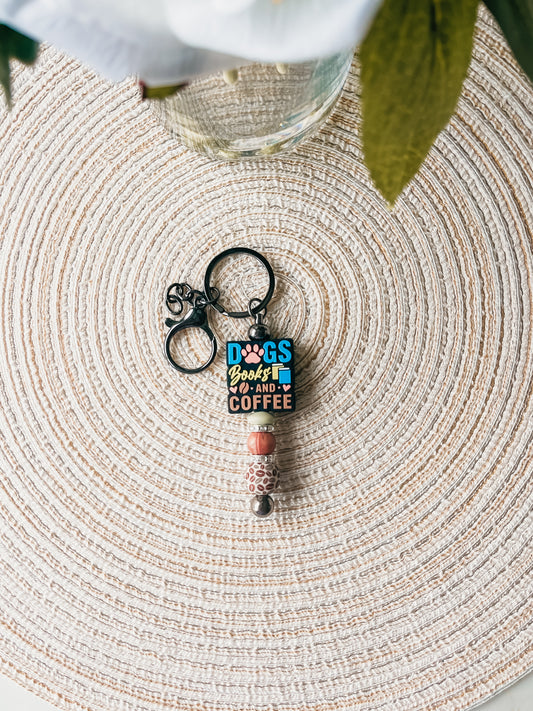 Dogs Books And Coffee| Bar Keychain