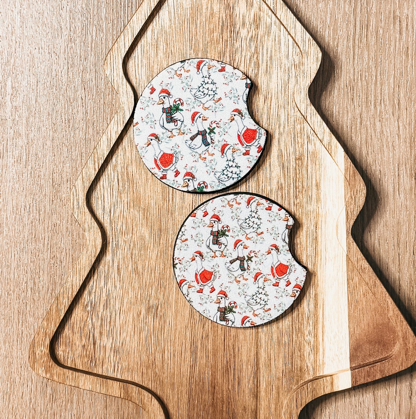 Christmas Geese | Car Coasters