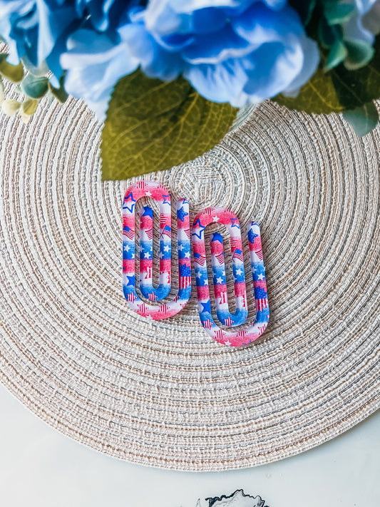 Patriotic Stars Jumbo Paperclip