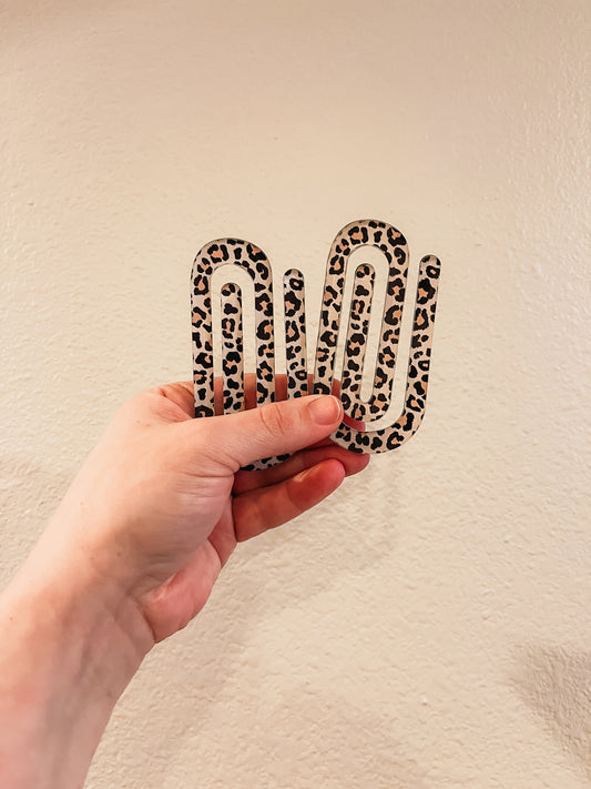 Leopard Jumbo Paperclip