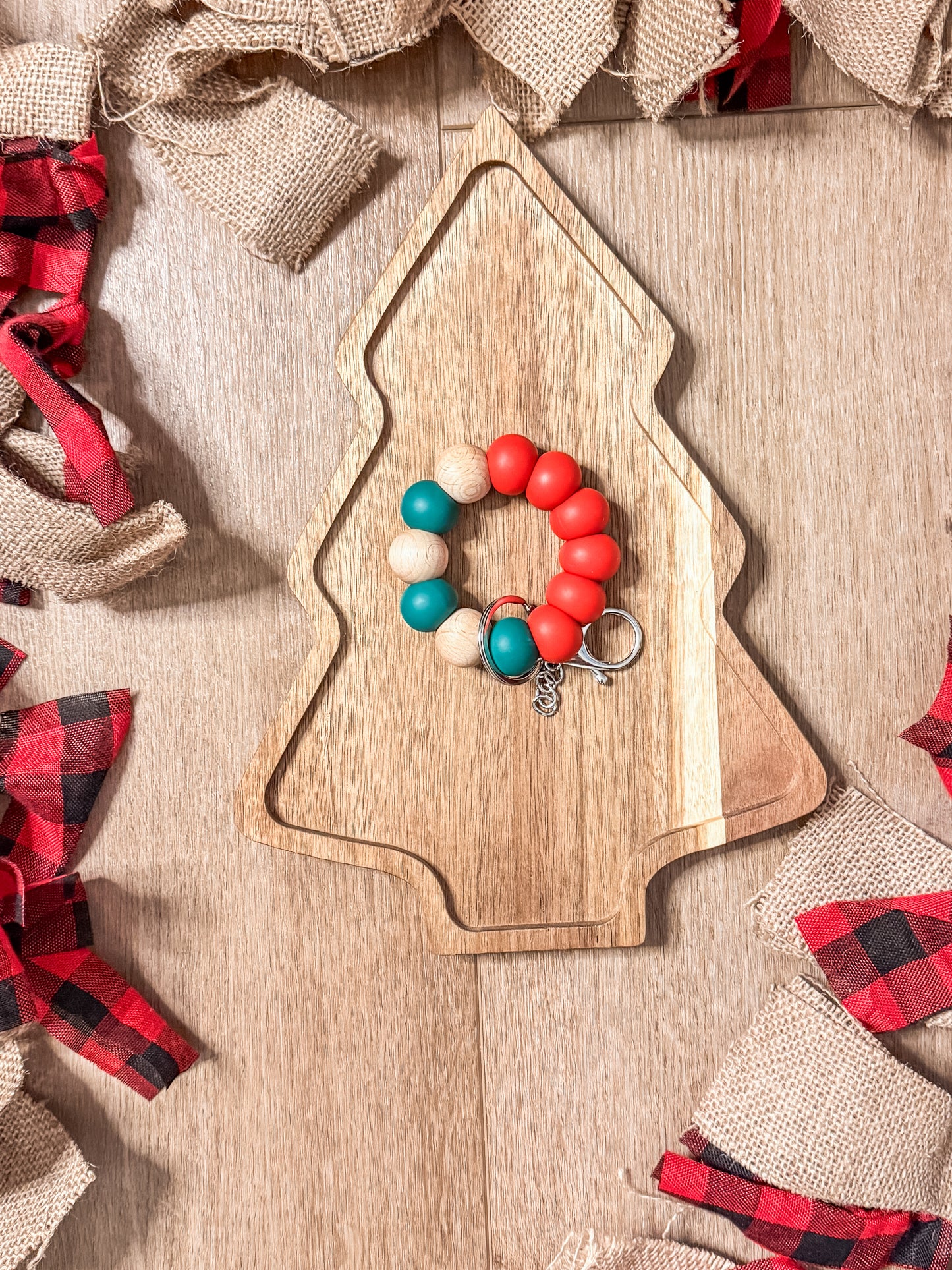 Vintage Christmas Mini Wristlet