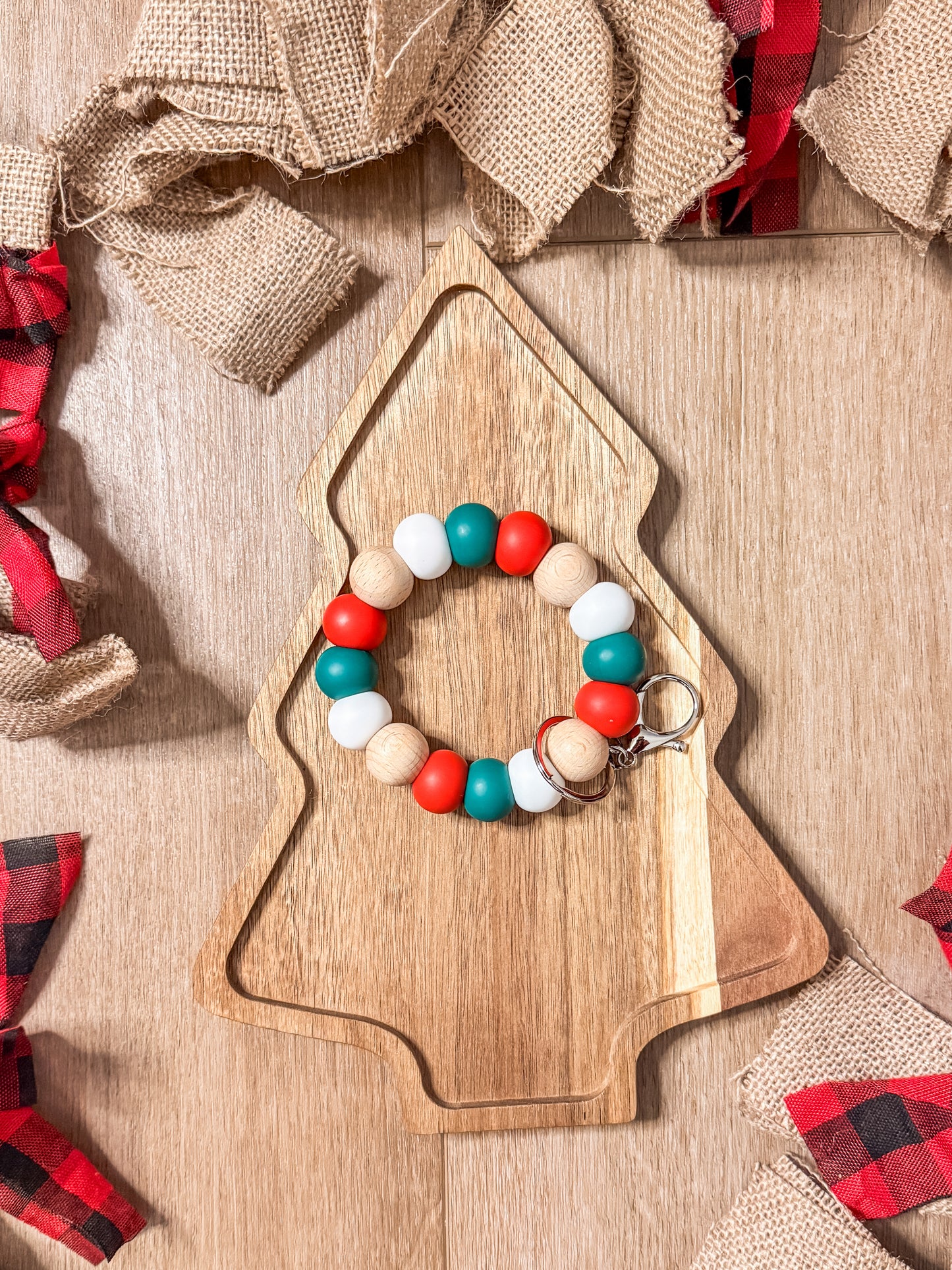 Traditional Christmas Wristlet