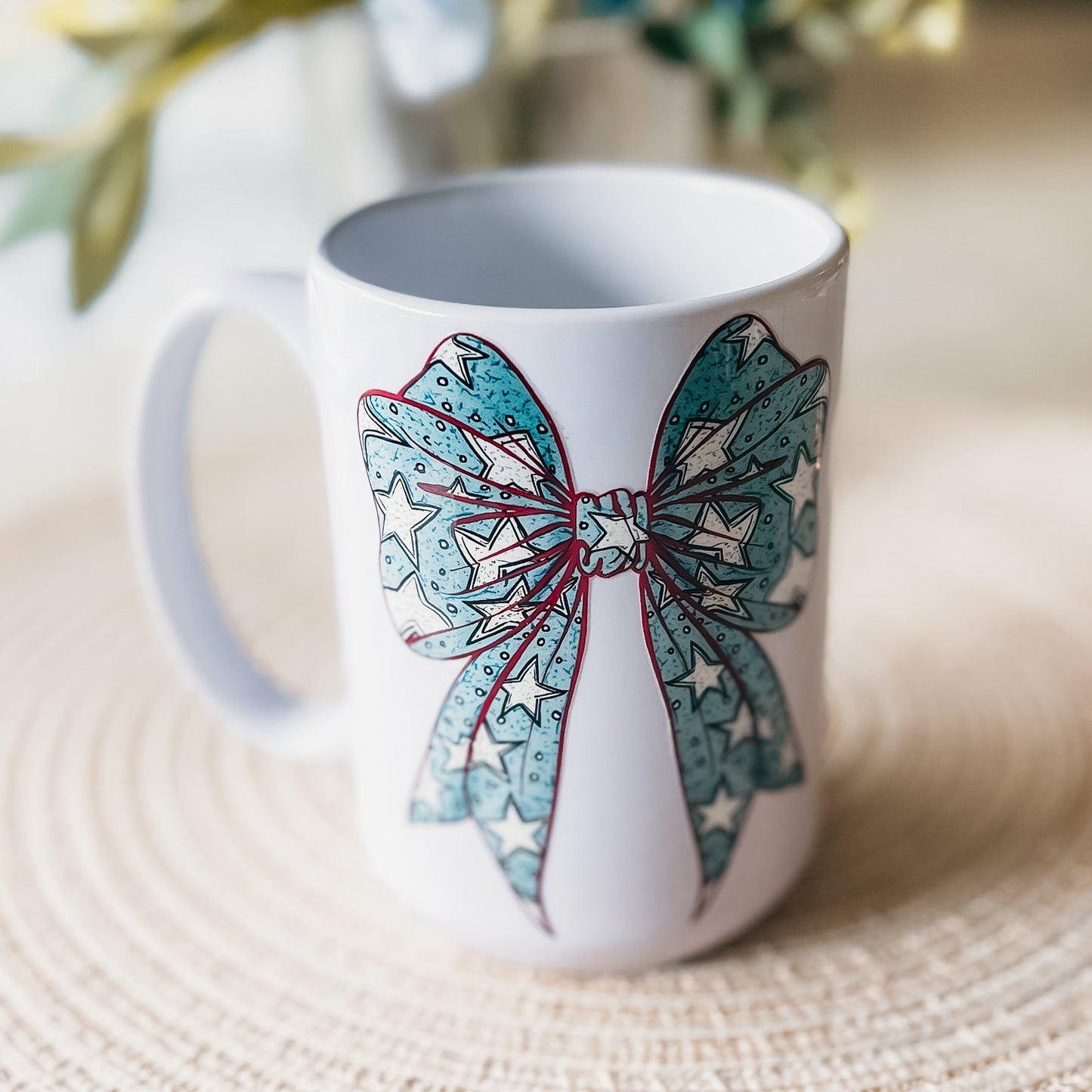 Patriotic Bow 15 oz Jumbo Sublimation Mug
