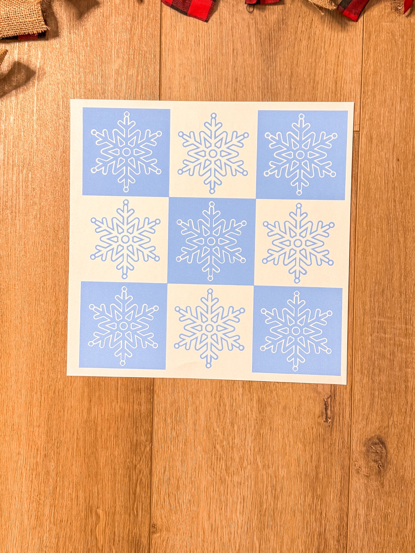 Blue & White Snowflake Collage| Apparel