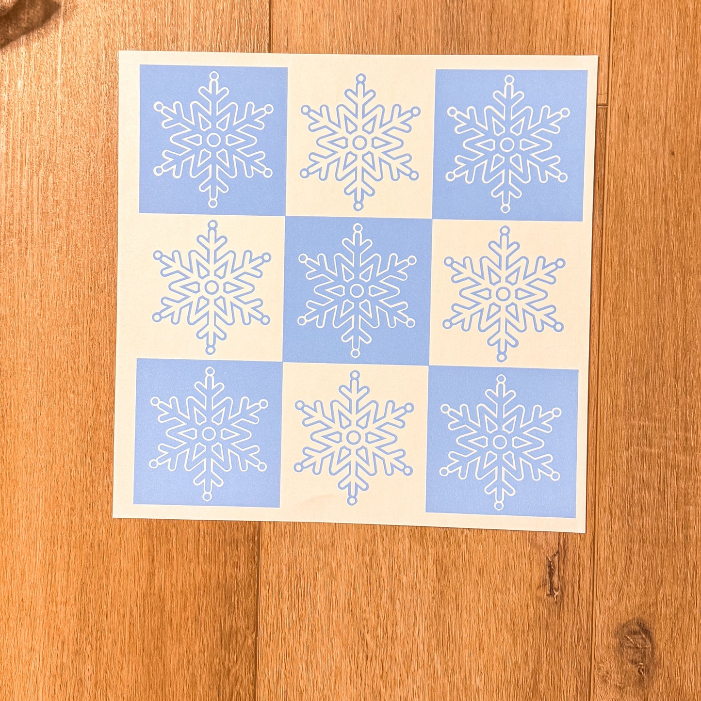 Blue & White Snowflake Collage| Apparel